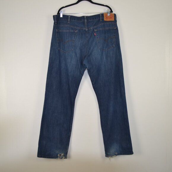 Levis 569 Denim Jeans Mens 38/30 Blue Loose Fit Straight Leg Relaxed Casual Pant - Picture 4 of 10